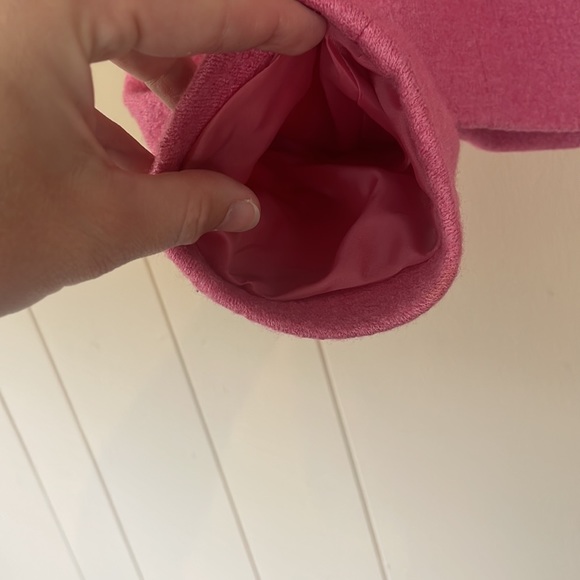 Anne Klein Pink Open Front Short Wool Mix Blazer Size 8P (Petite) - Picture 3 of 9